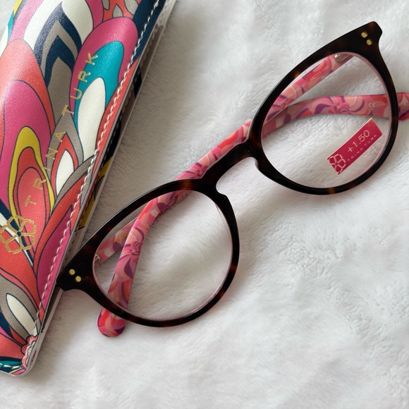 TRINA TURK Coronado +1.50 Readers with Retro Storage Case--NWT - Picture 3 of 14